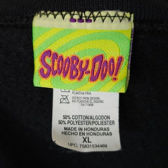 Vintage Scooby Doo Sweatshirt Mens Size XL Black Y2K It Wasnt Me Hanna Barbera - Picture 4 of 6